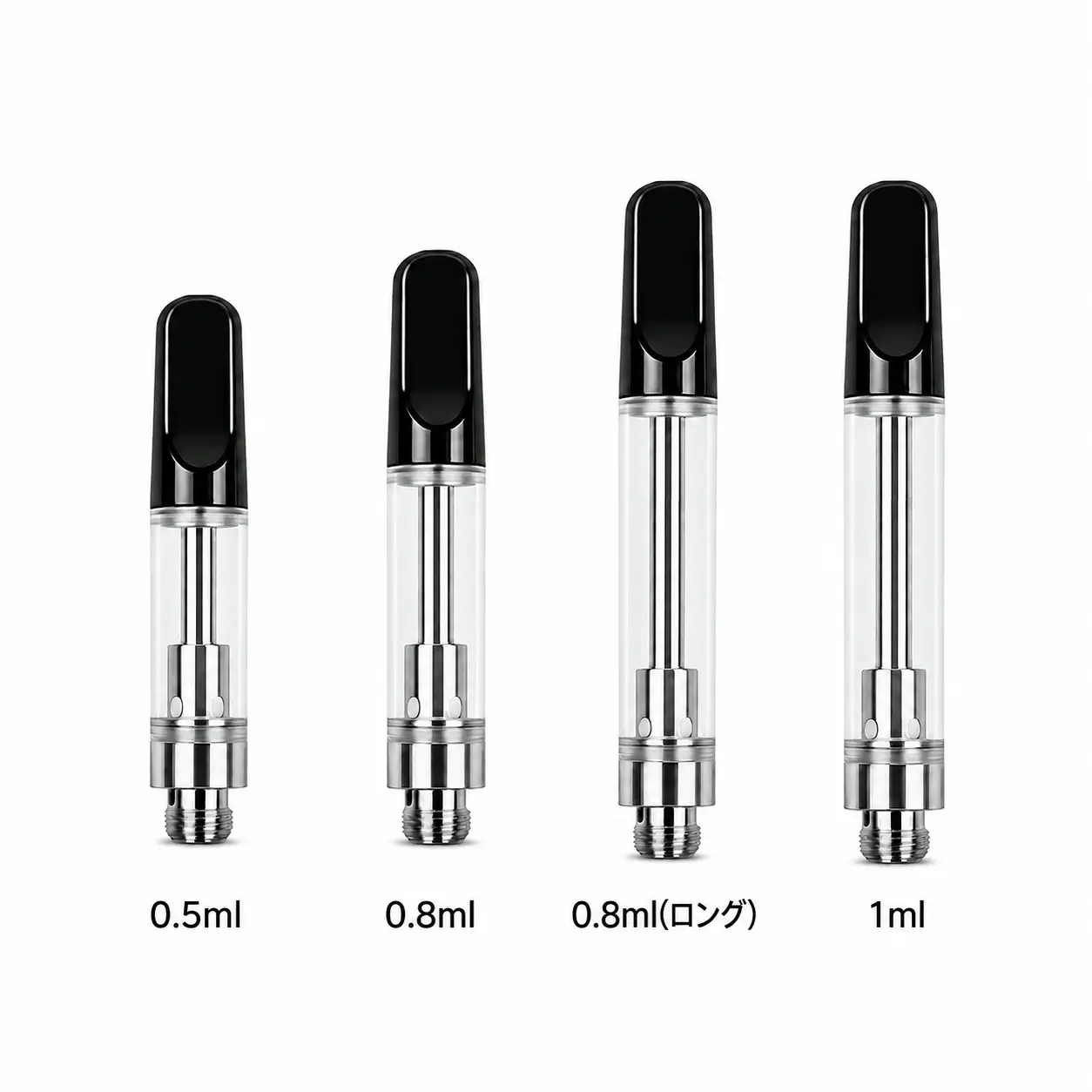 510規格CBDアトマイザー|CBDリキッド充填用カートリッジ 0.5ml / 0.8ml / 0.8mlロング / 1ml|510スレッド対応 - 画像 (2)