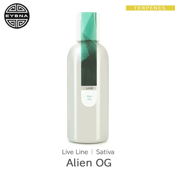 Eybna Alien OG Live Line テルペンのボトルと商品名