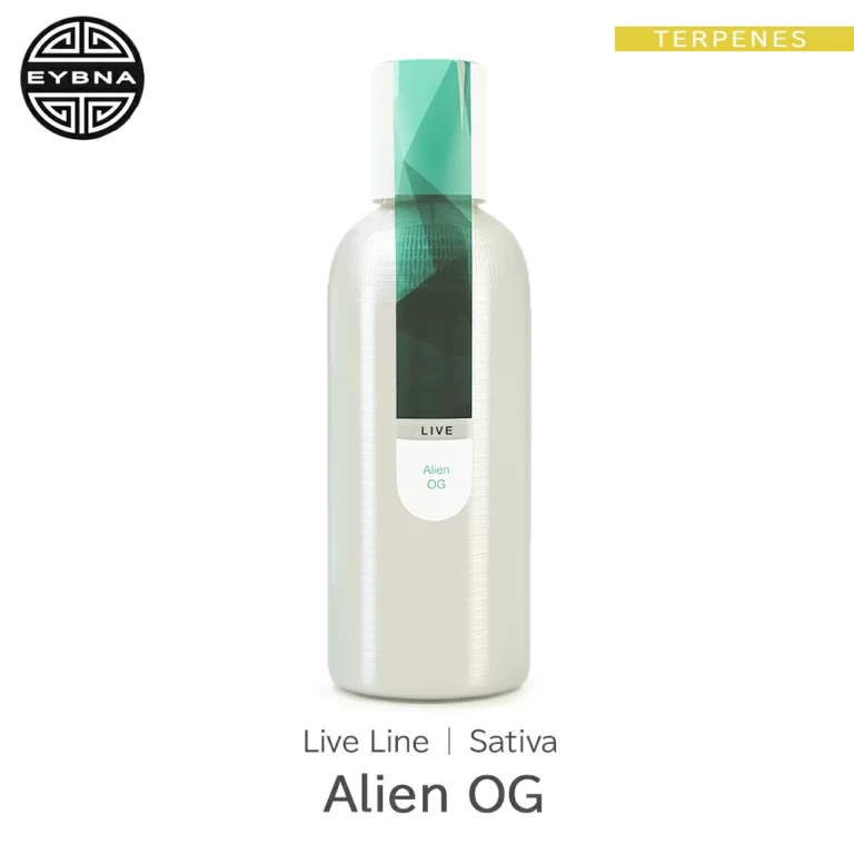 Eybna Alien OG Live Line テルペンのボトルと商品名