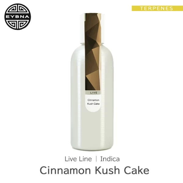 Eybna Cinnamon Kush Cake Live Line テルペンのボトルと商品名