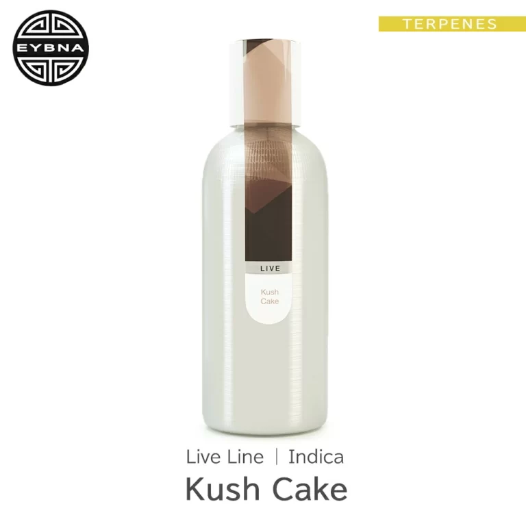 Eybna Kush Cake Live Line テルペンのボトルと商品名