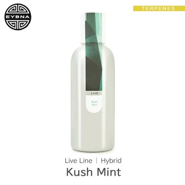 Eybna Kush Mint Live Line テルペンのボトルと商品名