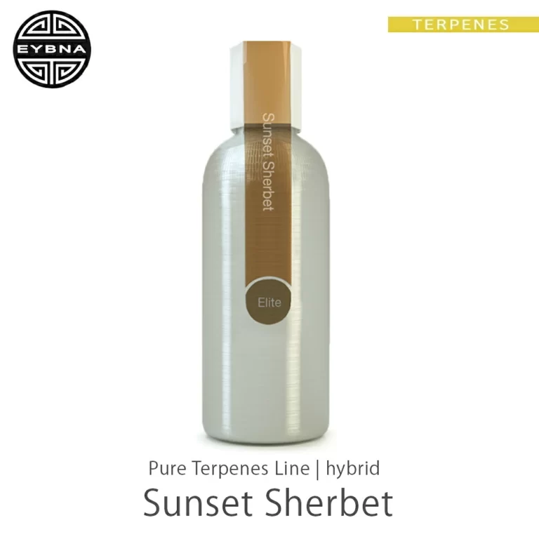 Eybna Sunset Sherbet Pure Terpenes Line テルペンのボトルと商品名
