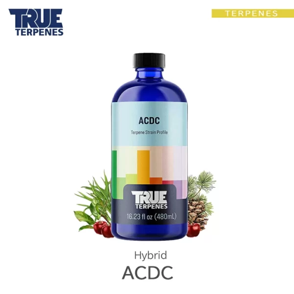 TRUE TERPENES ACDC（ACDC）Classic Strains テルペンのボトルと商品名