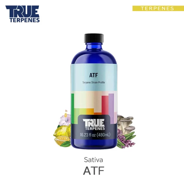 TRUE TERPENES ATF（ATF）Classic Strains テルペンのボトルと商品名