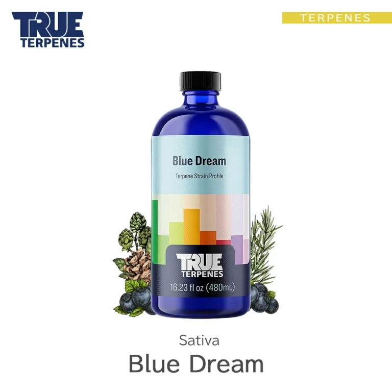 TRUE TERPENES Blue Dream（ブルードリーム）Flavor Infused Strains テルペンのボトルと商品名