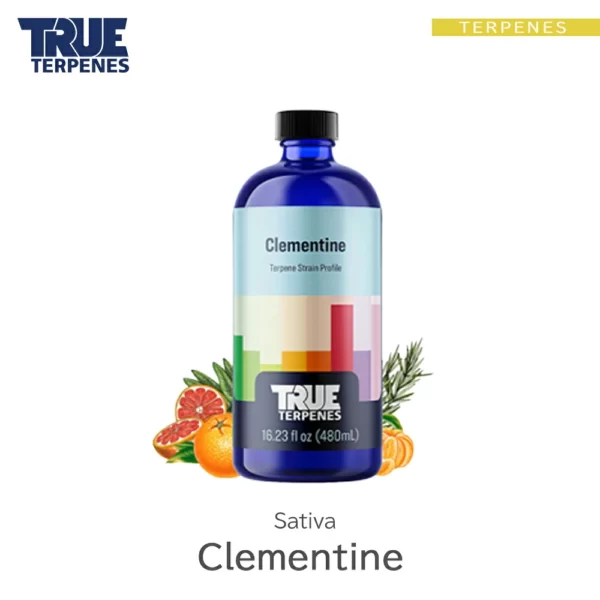 TRUE TERPENES Clementine（クレメンタイン）Classic Strains テルペンのボトルと商品名