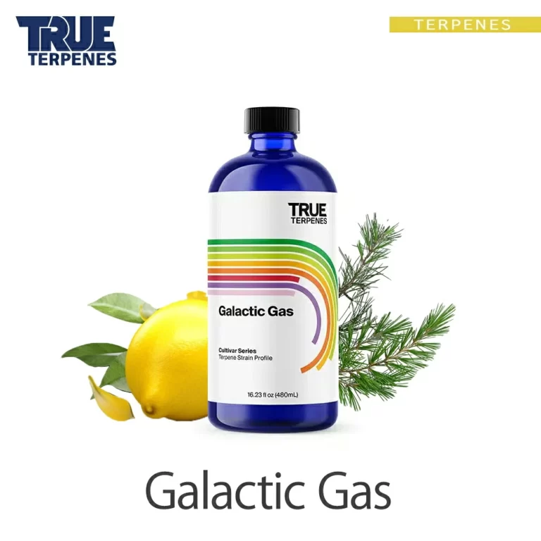 TRUE TERPENES Galactic Gas（ギャラクティックガス）Cultivar Series テルペンのボトルと商品名