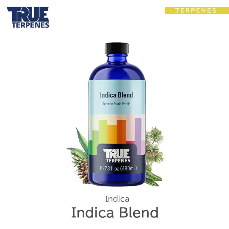 TRUE TERPENES Indica Blend（インディカブレンド）Classic Strains テルペンのボトルと商品名
