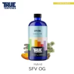 TRUE TERPENES SFV OG（SFV OG）Classic Strains テルペンのボトルと商品名