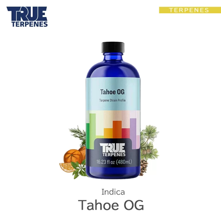 TRUE TERPENES Tahoe OG（タホOG）Classic Strains テルペンのボトルと商品名