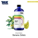 TRUE TERPENES Banana zelato（バナナゼラート）Flavor Infused Strains テルペンのボトルと商品名