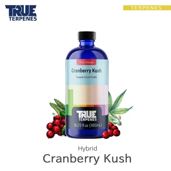 TRUE TERPENES Cranberry Kush（クランベリークッシュ）Flavor Infused Strains テルペンのボトルと商品名