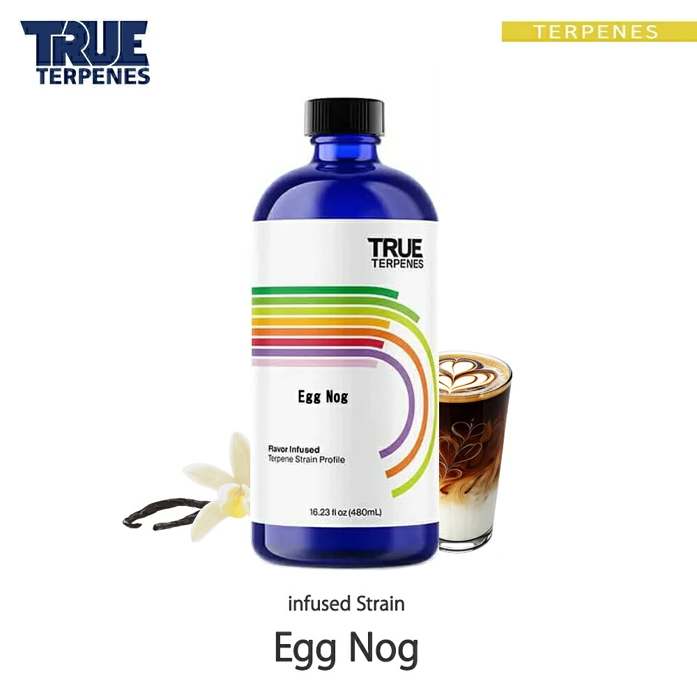 true-terpenes-ttf-eggnog-1.webp TRUE TERPENES Egg Nog(エッグノッグ)Terpene Flavors テルペンのボトルと商品名