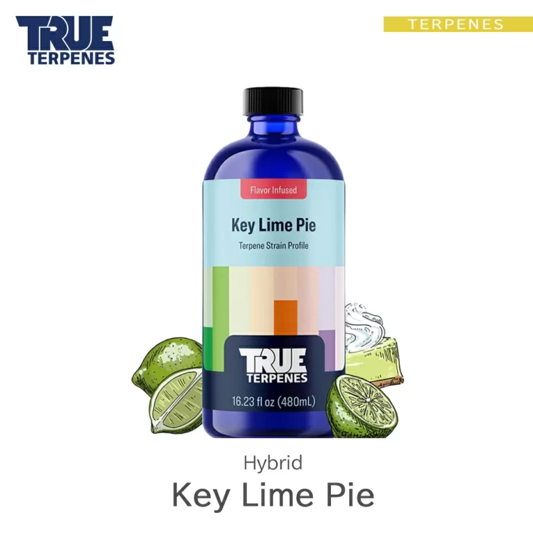 TRUE TERPENES Key Lime Pie（キーライムパイ）Flavor Infused Strains テルペンのボトルと商品名