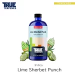 TRUE TERPENES Lime Sherbet Punch（ライムシャーベットパンチ）Flavor Infused Strains テルペンのボトルと商品名