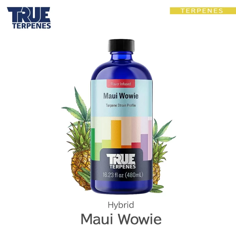 TRUE TERPENES Maui Wowie（マウイワウィー）Flavor Infused Strains テルペンのボトルと商品名
