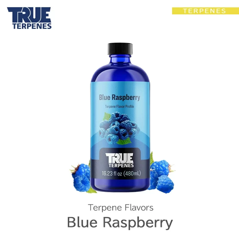 TRUE TERPENES Blue Raspberry（ブルーラズベリー）Terpene Flavors テルペンのボトルと商品名