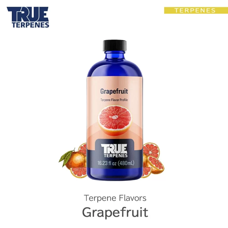 TRUE TERPENES Grapefruit（グレープフルーツ）Terpene Flavors テルペンのボトルと商品名
