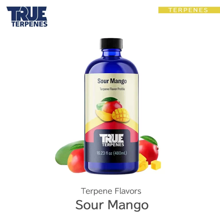 TRUE TERPENES Sour Mango（サワーマンゴー）Terpene Flavors テルペンのボトルと商品名