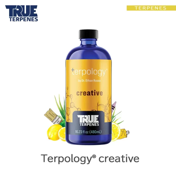 TRUE TERPENES creative（クリエイティブ）Terpology テルペンのボトルと商品名