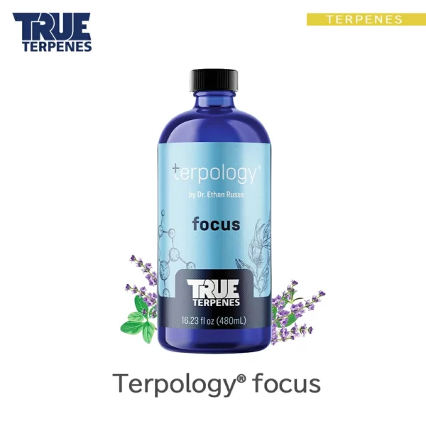 TRUE TERPENES focus（フォーカス）Terpology テルペンのボトルと商品名