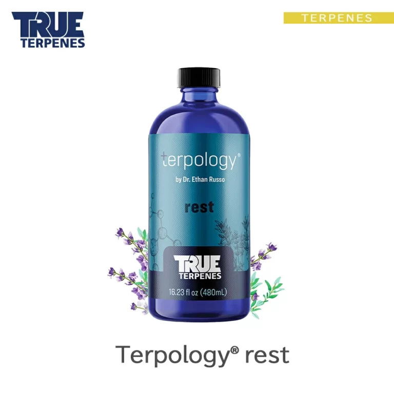 TRUE TERPENES rest（レスト）Terpology テルペンのボトルと商品名