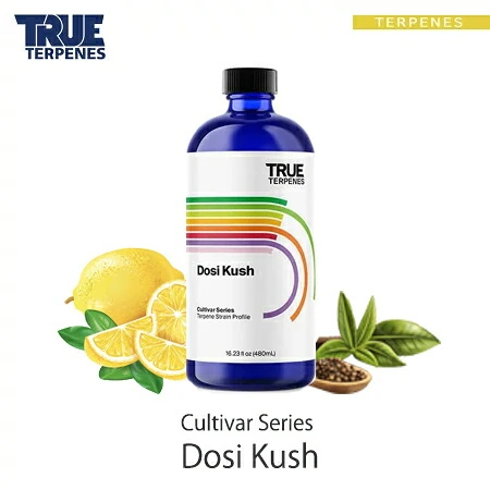 TRUE TERPENES DoSi Kush（ドーシクッシュ）Cultivar Series テルペンのボトルと商品名
