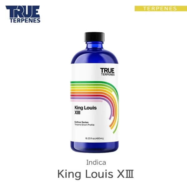 TRUE TERPENES King Louis XIII（キングルイ13世）Cultivar Series テルペンのボトルと商品名