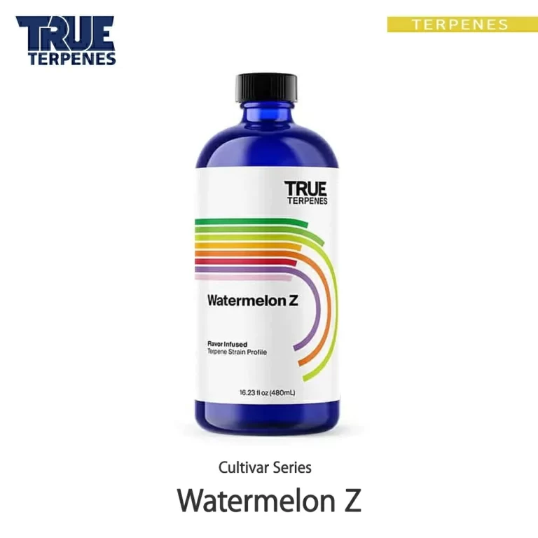 TRUE TERPENES Watermelon Z（ウォーターメロンZ）Cultivar Series テルペンのボトルと商品名